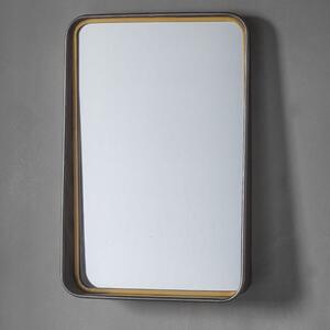 Elmira Round Portrait Wall Mirror In Black And Gold