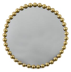 Carmel Round Portrait Wall Mirror In Gold Frame