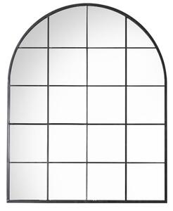 Helena Arch Window Style Wall Mirror In Black