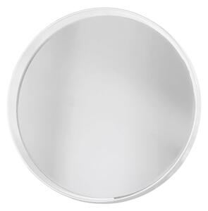 Hixson Round Portrait Bevelled Mirror In White