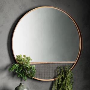 Northam Round Wall Mirror In Bronze Frame