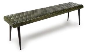 Allen Genuine Buffalo Leather Dining Bench In Green