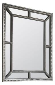 Lawton Rectangular Wall Mirror In Pewter Wooden Frame