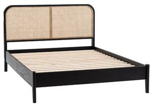 Scalar Wooden Double Bed In Black And Natural