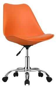 Regis Moulded Swivel Home And Office Chair In Orange