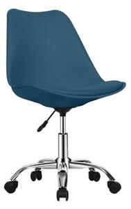 Regis Moulded Swivel Home And Office Chair In Blue