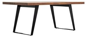 Newtown Small Wooden Dining Table With Metal Legs In Natural