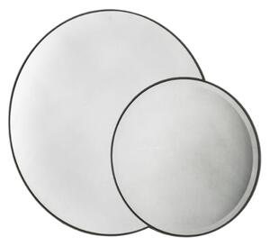 Ostara Circular Wall Mirror In Black Frame