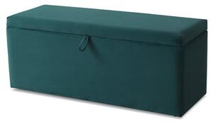 Bradenton Velvet Blanket Box In Green