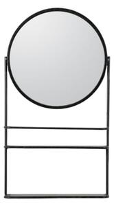 Terrell Bathroom Mirror With Storage In Black Frame