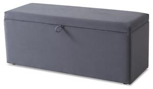 Bradenton Velvet Blanket Box In Grey