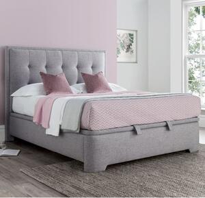 Felton Marbella Fabric Ottoman Double Bed In Grey