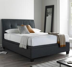 Arcadia Pendle Fabric Ottoman Double Bed In Slate