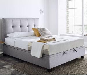 Williston Marbella Fabric Ottoman Double Bed In Grey