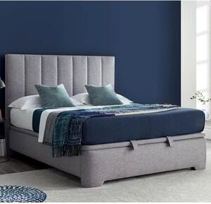 Milton Marbella Fabric Ottoman Double Bed In Grey