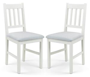 Calliope Ivory And Oak Wooden Dining Chairs In Pair