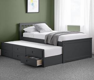 Macon Single Bed With Underbed And Drawers In Anthracite