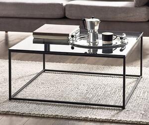 Casper Smoked Glass Coffee Table With Black Metal Frame