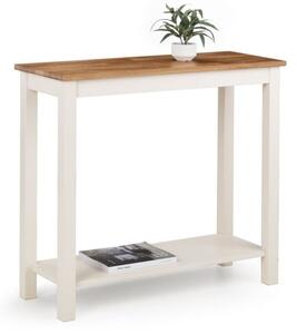 Calliope Wooden Console Table In Ivory And Oak