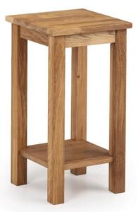 Calliope Tall Narrow Wooden Side Table In Oak