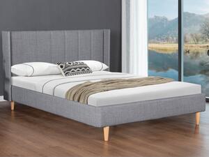 Allegro Fabric Double Bed In Grey