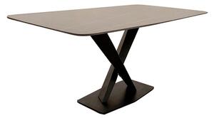 Athens Black Sintered Stone Dining Table With Black Base