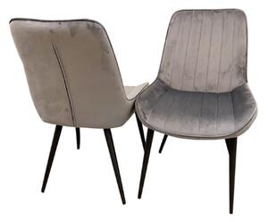 Danville Iron Velvet Dining Chairs In Pair