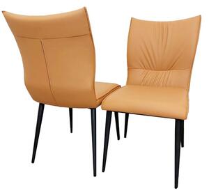 Ferndale Tan Faux Leather Dining Chairs In Pair