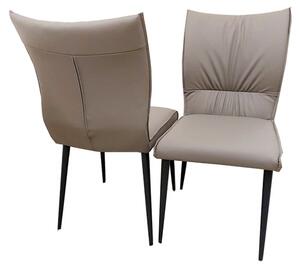 Ferndale Khaki Faux Leather Dining Chairs In Pair