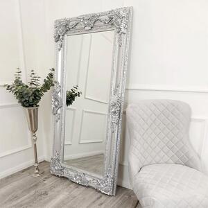 Reeth Medium Ornate Design Bevelled Mirror In Silver