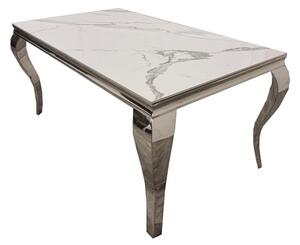 Laval Small Sintered Stone Top Dining Table In Polar White