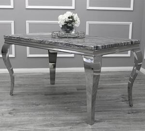 Laval Extra Large Marble Top Dining Table In Dark Grey