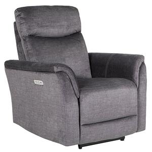 Maritime Electric Recliner Fabric 1 Seater Sofa In Graphite