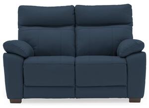 Posit Leather 2 Seater Sofa In Indigo Blue