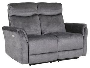 Maritime Electric Recliner Fabric 2 Seater Sofa In Graphite