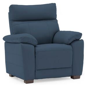 Posit Leather 1 Seater Sofa In Indigo Blue