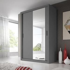 Allen Wardrobe With 2 Sliding Doors In Matt Grey