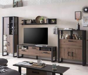 North Wooden Living Room Furniture Set 1 In Okapi Walnut