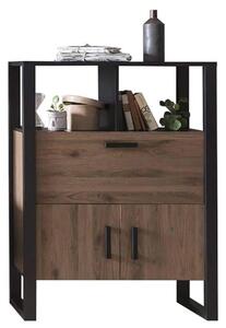 North Wooden Sideboard With 3 Doors In Okapi Walnut