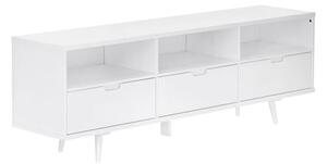 Clinton Wooden TV Stand With 3 Drawers In White