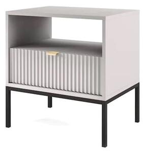 Napa Wooden Bedside Cabinet With 1 Door In Matt Grey