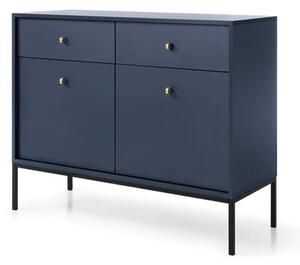 Malibu Wooden Sideboard With 2 Doors 2 Drawers In Navy