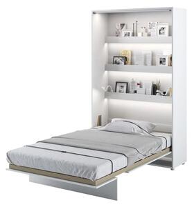 Cortez High Gloss Small Double Bed Wall Vertical In White With LED