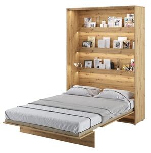 Cortez Wooden Double Bed Wall Vertical In Artisan Oak