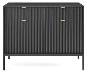 Napa Wooden Sideboard With 2 Doors 2 Drawers In Matt Black