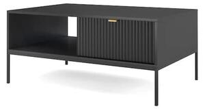 Napa Wooden Coffee Table With 1 Drawer In Matt Black