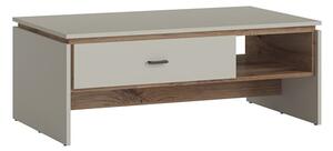 Royse Wooden Coffee Table With 1 Drawer In Grey And Oak