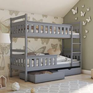 Taos Wooden Bunk Bed With Storage In Matt Grey