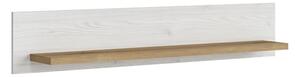 Clinton Wooden Wall Shelf In White And Oak