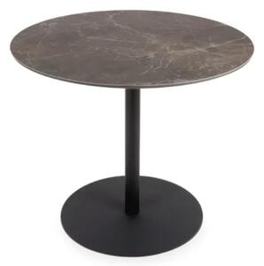 Gabri Sintered Stone Dining Table Round In Marbled Effect